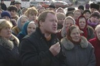 Волиняни протестують проти закриття дільничих лікарень. ВІДЕО
