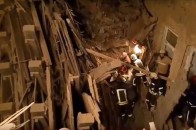 Опубліковано відео з місця обвалу будинку в Києві. ВІДЕО
