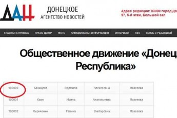 Сепаратисти «засвітили» у ЗМІ понад 100 тисяч прізвищ своїх прихильників
