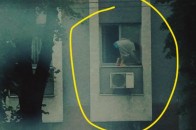 ПРИБИРАЛЬНИЦЯ-«АЛЬПІНІСТКА» МИЄ ВІКНА В СБУ ВОЛИНІ. ФОТО