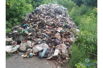 Поліцейські затримали водія, який викинув 12 тонн львівського сміття на Чернігівщині
