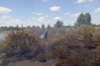 На Волині ліквідовували пожежу на торфовому полі