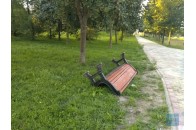 Вандали у Володимирі-Волинському перекинули кожну лавку у парку (відео)
