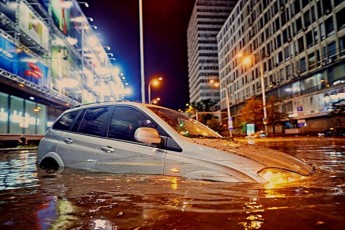 Підтоплений ТРЦ і плаваючі авто: у Києві ліквідовують наслідки вже другої повені (Фото)