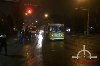 У Луцьку утворився затор через аварію двох тролейбусів