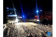 На Волині через негоду вантажівка злетіла з дороги (фото)