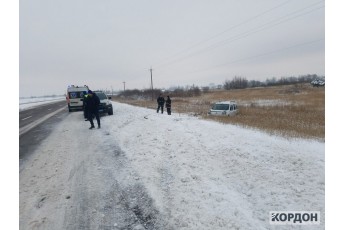 Поблизу Ягодина автомобіль злетів у кювет (фото)