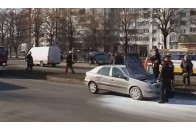 У Луцьку на ходу загорівся легковик (фото, відео)