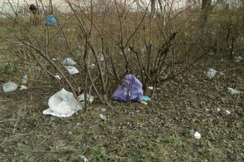 Лучани завалили сміттям усю прибудинкову територію багатоповерхівки