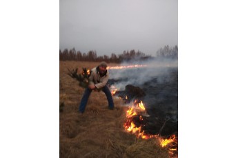 Волиняни самотужки гасили пожежу, яка підбиралася до села (фото)