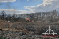 У селі на Волині через підпал сухої трави вщент вигоріли хлів та сарай (фото)