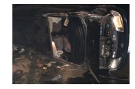 П'яний волинянин під час погоні з поліцією перекинув авто на бік (фото)