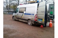 На Волині поліцейський бус влетів у бордюр (фото, відео)