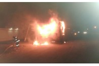 На Волині згоріла вантажівка