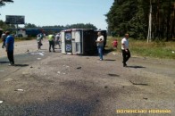 Під час зіткнення вантажівки та 