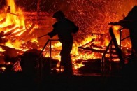 На Волині посеред ночі горіла господарська споруда з сіном
