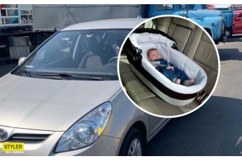Голосно плакав: горе-мати залишила малюка на 30-градусній спеці у закритій машині (фото)