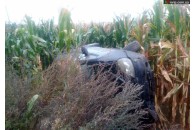 На Волині автівка злетіла у поле та перекинулась (фото)
