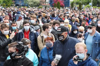 У Мінську відбувся масовий мітинг на підтримку опозиціонерів на посаду президента Білорусі
