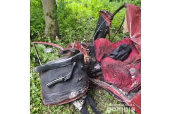 Під Луцьком – моторошна ДТП: автомобіль злетів у кювет та врізався у дерево, водій загинув