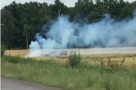 Автомобіль згорів вщент: на Волині – аварія за участі вантажівки та легковика (відео)