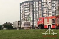 У Луцьку на АЗС горить фура (відео)