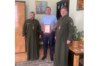 Григорій Недопад отримав почесну відзнаку від капеланів Волині
