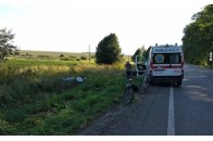 На Волині – ДТП: автомобіль із причепом з дровами перекинувся у кювет (фото)