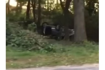 На Волині водій, втікаючи від поліції, потрапив в ДТП (відео)