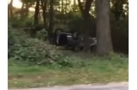 На Волині водій, втікаючи від поліції, потрапив в ДТП (відео)