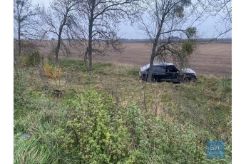 Водій був п'яний: на Волині у кювет злетів автомобіль (фото)