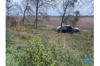 Водій був п'яний: на Волині у кювет злетів автомобіль (фото)
