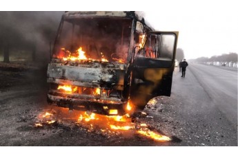 Під час руху загорівся 