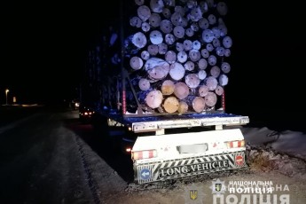 На Волині затримали вантажівку з краденим лісом