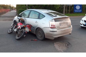 У Луцьку водій Toyota зіткнувся з мотоциклістом
